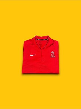 LA Angels MLB Nike Baseball Nike Dri-Fit Red Lightweight Shirt Jacket 2XL